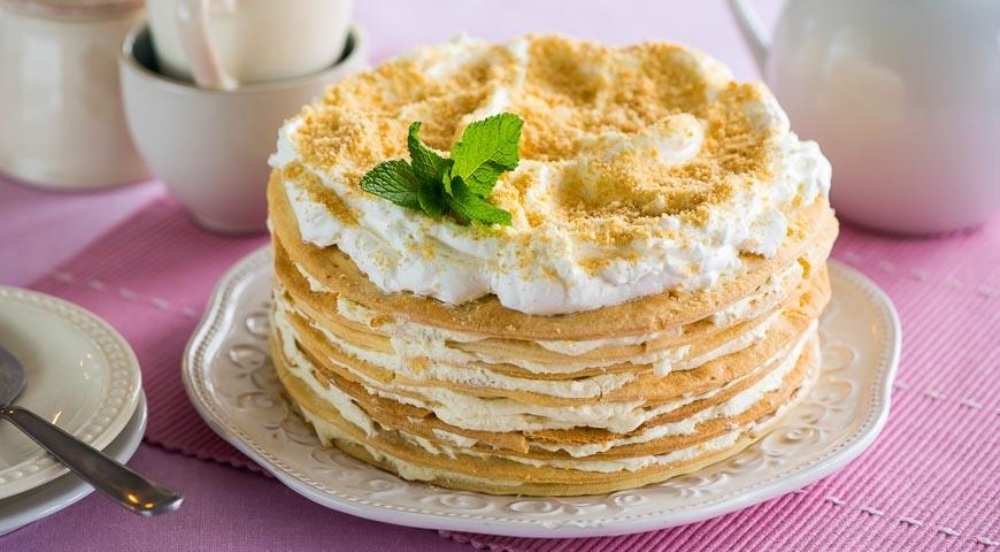 Самый вкусный торт «Наполеон» с ванильным кремом