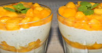 Мятно-персиковый десерт: освежающий и быстрый